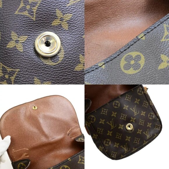 LOUIS VUITTON Saint Cloud MM Shoulder Bag Monogram Leather Brown - Picture 8 of 16